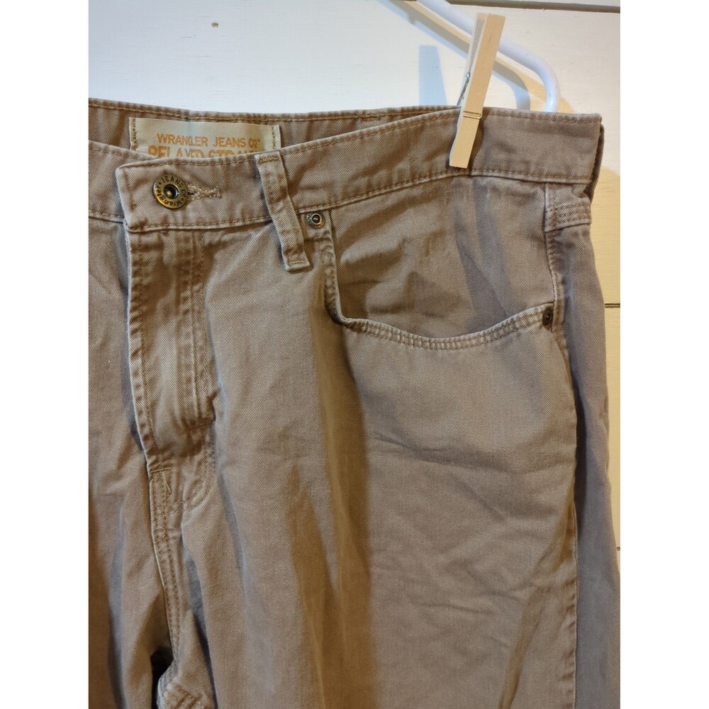 Wrangler 34x32 relaxed straight wide leg jeans Brown